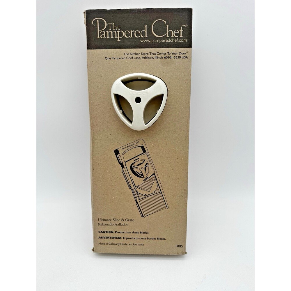 The Pampered Chef Ultimate White Slice And Grate Mandolin #1085